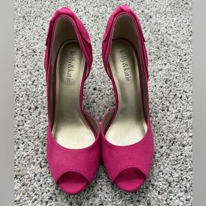 Kelly & Katie Pink Open-Toe Heels